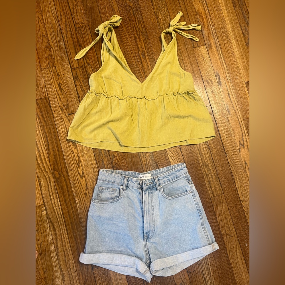 Vici Sunlit Yellow Tie-Strap Tank Top - Picture 4 of 8